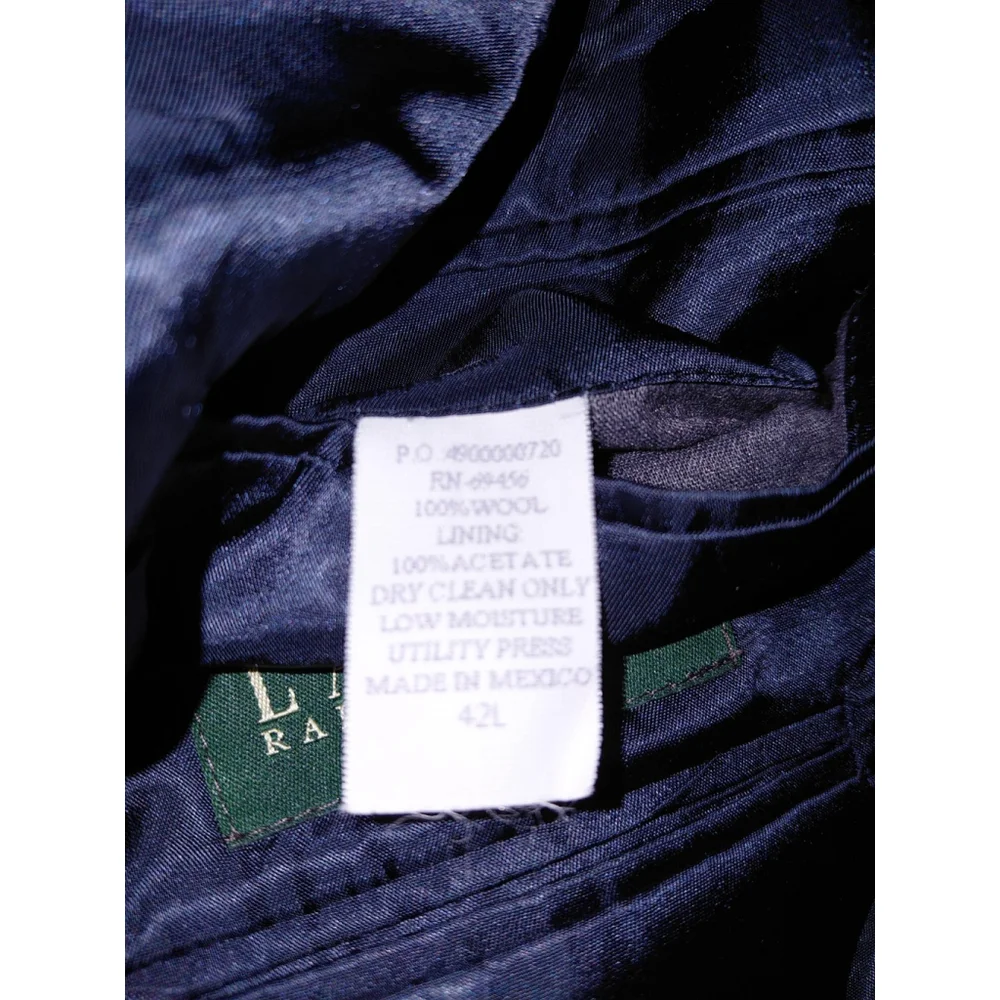 Lauren Ralph Lauren Sport Coat Blazer Suit Jacket Size 42L Wool 2 Button Gray - Picture 3 of 8